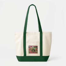Swallowtail Butterfly Pink Flowers Garden Painting Tote Bag