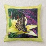 Swallowtail On Golden Lily Pillow