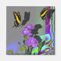 Swallowtails and Carnations Magnets
