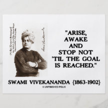 Swami Vivekananda Arise Awake Stop Not 'Til Goal Flyers
