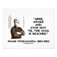 Swami Vivekananda Arise Awake Stop Not 'Til Goal Personalized Invitation