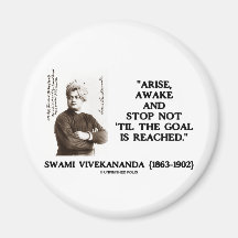 Swami Vivekananda Arise Awake Stop Not 'Til Goal Fridge Magnet