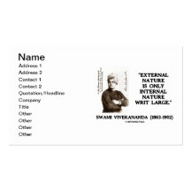 Swami Vivekananda External Nature Is Only Internal Business Cards