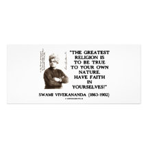 Swami Vivekananda Greatest Religion Be True Faith Rack Cards