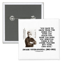 Swami Vivekananda Grow From Inside Out Spiritual Buttons