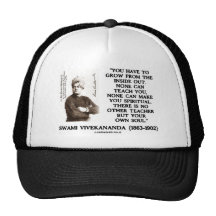 Swami Vivekananda Grow From Inside Out Spiritual Mesh Hats