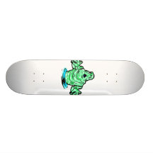 swamp green monster design custom skateboard