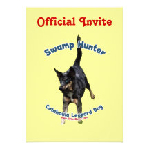 Swamp Hunter Dog Personalized Invitation
