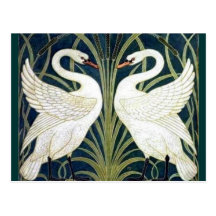 Swan and Rush and Iris wallpaper TBA Awarded Post Card
