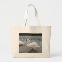 Swan Beautiful Wallpaper Tote Bags