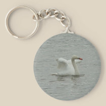 Swan- lifting wings keychains