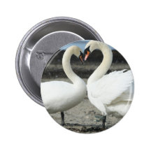 Swan Love Button
