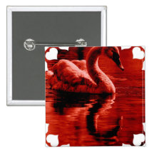 Swan Love Square Pin