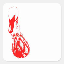 SWAN POD SQUARE STICKER