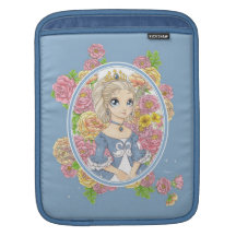Swan Princess iPad/laptop sleeve (blue) Sleeves For iPads