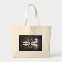 Swan romance tote bag