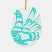 SWAN TEAL CHRISTMAS TREE ORNAMENTS