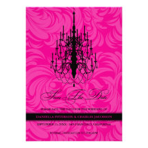Swanky Chandelier Modern Save Date Announcement