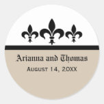 Swanky Fleur De Lis Stickers, Beige