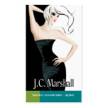 Swanky Glam Fashion Stylist Coordinator Designer Business Card Templates