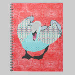 Swanky Swan II Red Notebook notebooks