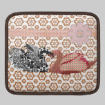 Swanky Swans Bronze Floral   iPad Sleeve ipad sleeves