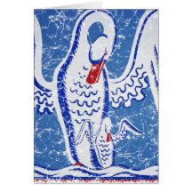 Swans distressed greeting cards