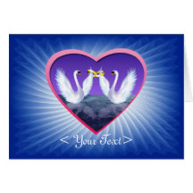 Swans In Love Greeting Card