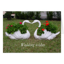 Swans, Wedding wishes Greeting Cards