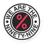 SwansonWork "We Are The 99" Round Stickers