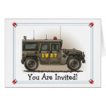 SWAT Team Hummer Party Invitation Greeting Cards