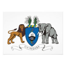 Swaziland Coat of Arms Personalized Invitations