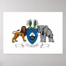 Swaziland Coat of Arms Poster