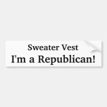 Sweater Vest Bumper Sticker