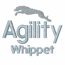 Sweatshirt à capuchon brodé par whippet d'agilité