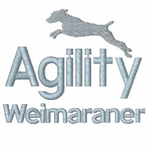 Sweatshirt brodé par Weimaraner d'agilité
