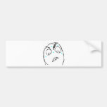 Sweaty Rage Face Bumper Stickers