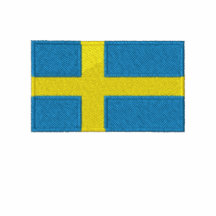 Sweden country flag embroidered men's t-shirt