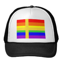 sweden country gay proud rainbow flag homosexual trucker hats