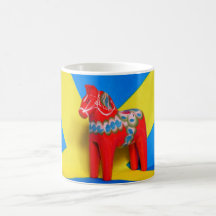 Sweden Dala Horse Coffee Mugs