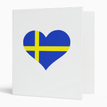 Sweden flag 3 ring binders