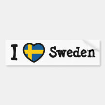 Sweden Flag Bumper Sticker