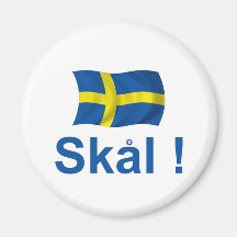 Sweden Skal! Refrigerator Magnet