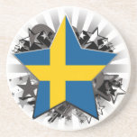 Sweden Star Beverage Coaster