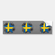 Sweden Star Bumper Stickers