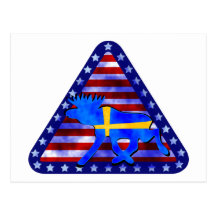 Swedish-American Moose Postcard