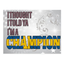 Swedish and a Champion Postcard