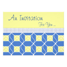 Swedish Blue and Yellow Special Event Invitation