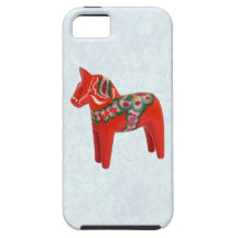 Swedish Dala Horse  Folk Art iPhone 5 Cases