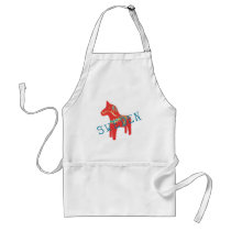 Swedish Dala Horse gifts & greetings Apron